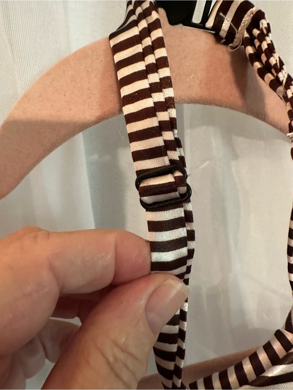 Dog Striped Pre-Tied Tie in Brown and White - Picture 2 of 3